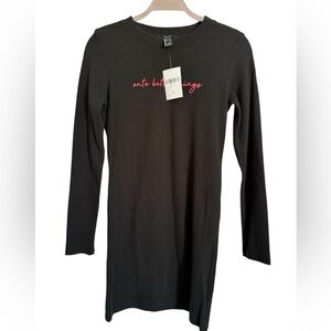 Forever 21 Black Ribbed Knit Dress